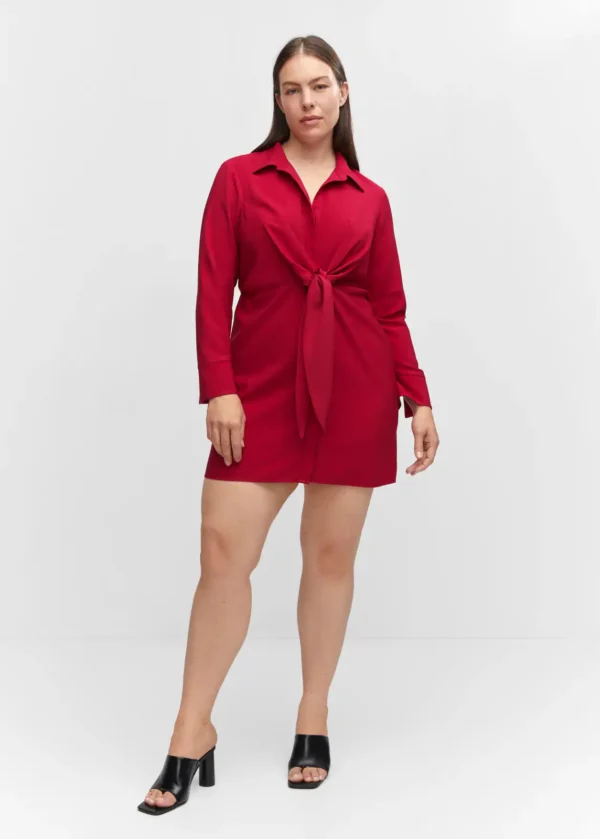 Knot detail shirt dress - Image 5