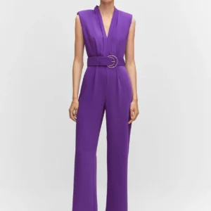 Belt long jumpsuit