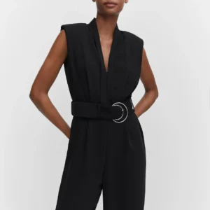 Belt long jumpsuit